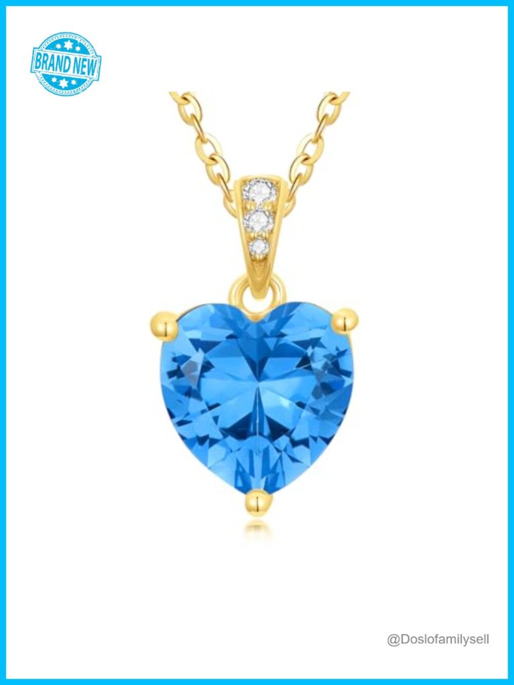 14K Solid Gold Heart Necklace Birthstone Pendant 16-18" Dainty